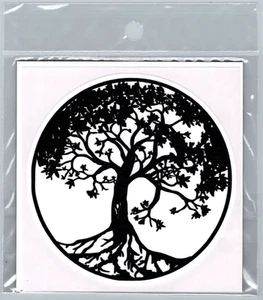 Tree Of Life 4" Round 100% Weather Resistant Indoor Outdoor Vehicle Sticker NEW - Bild 1 von 2