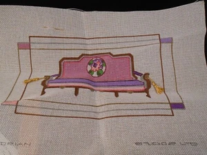 STUDIO 2 LTD. Handpainted Needlepoint Canvas "Victorian" 14 Mesh - Picture 1 of 5