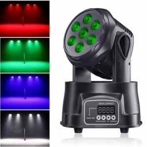 2pcs 150W 7LED Moving Head Light DMX 512 9/14CH 4 in 1 RGBW Stage Party Lighting - Picture 1 of 10
