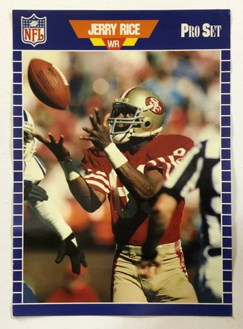Jerry Rice San Francisco 49ers 1989 ProSet Football Cards Promtional Poster Cover