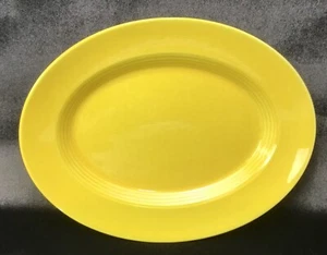 Homer Laughlin Harlequin Vintage Yellow Oval Serving Platter 11 1/2" - Picture 1 of 3