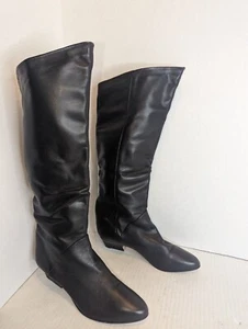 1st Editions Argentina Women's Knee High Paula Black Leather Boots Size 10M - Picture 1 of 7