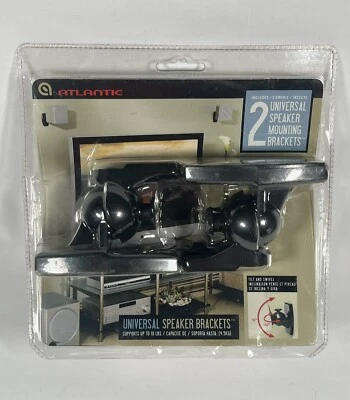 Universal Speaker Mounting Brackets For Wall & Ceiling Holds 10lbs Atlantic New - Image 1 of 2