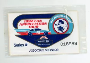1992 Richard Petty Fan Wertschätzung Tour Aufkleber Sticker AS Yates Country Ham - Bild 1 von 4