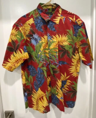 Casa Moda Men’s Hawaiian  Button Down Red Mutlit color L 41/42 - Image 1 of 4