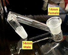 1 New  Lab Glass  4"   14mm female to 14mm male DropDown Adapter