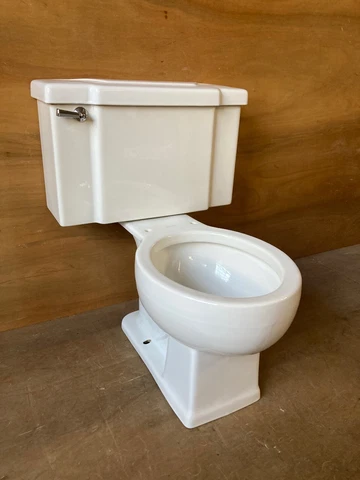 Vtg  Mid Century White Porcelain Toilet Old Kohler Bolton WE SHIP Old 464-21E Cover