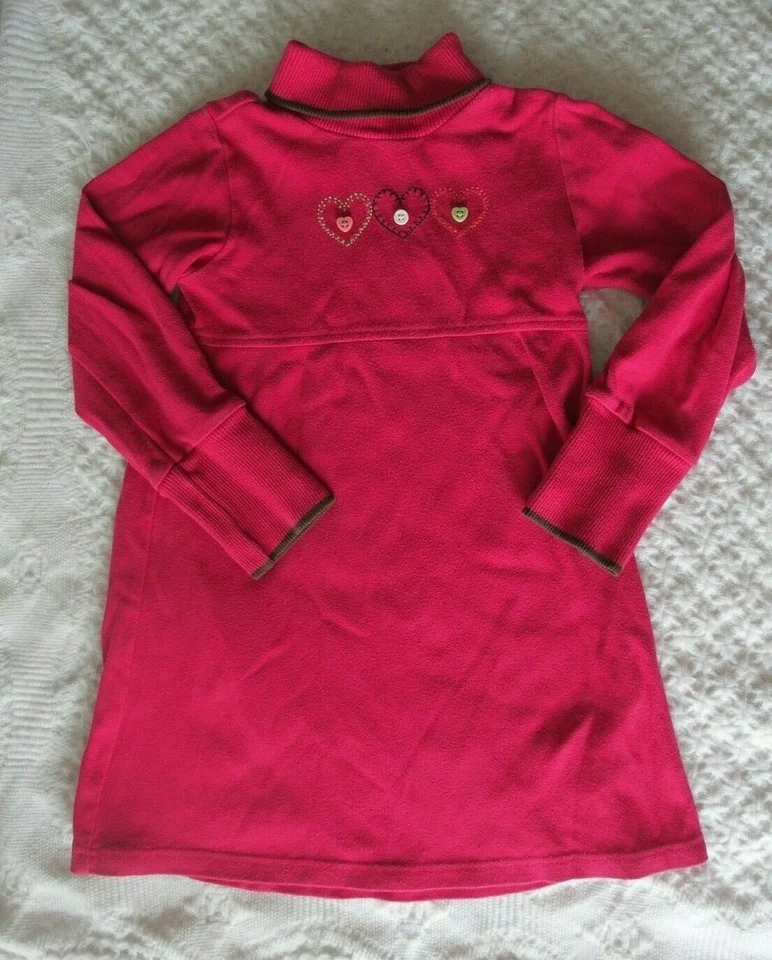 Gymboree 5 Girls Heart Dress GUC swing top turtleneck valentine's day - Image 1 of 1