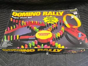 Domino Rally Super Stunt Set Game Vintage 1989 pressman Sealed Parts - Picture 1 of 15