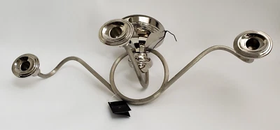 Candelabro Bombay Candelabro Candelabro Cónico Tono Plateado Cromo Montaje en Pared Foto 1 de 4