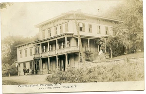 RPPC NY Clayville Central Hotel (Manning) Condado de Oneida - Imagen 1 de 2