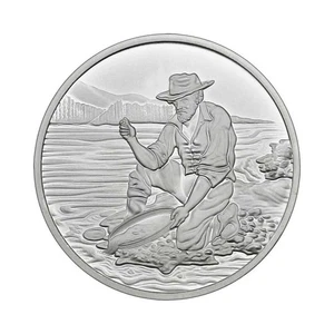 1 Troy oz Divisible Gold Panner .999 Silver Round (1/4 oz x 4) - Picture 1 of 3