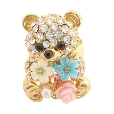 Indian Bollywood CZ último tono dorado tamaño libre ajustable cóctel funky... - Imagen 1 de 4