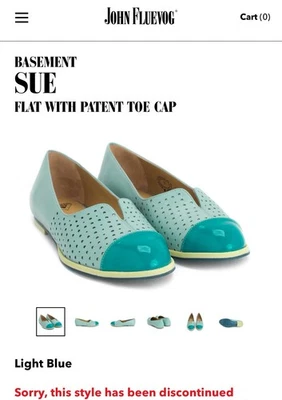 Zapatos JOHN FLUEVOG Turquesa Cuero Perforado y Charol Puntera Talla 11 Foto 1 de 4