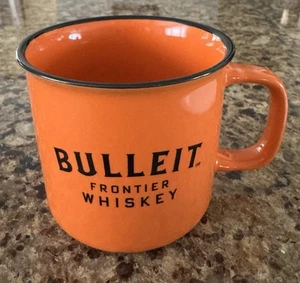 Bulleit Frontier Bourbon Whiskey Orange Ceramic Coffee Mug Collectable - Picture 1 of 5