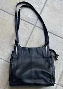 Damen Leder Handtasche, Citybag echt Leder, edel , zeitlos, schwarz - Bild 1 von 8