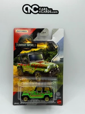 2025 Matchbox Jurassic World Rebirth Jurassic Park Jeep Wrangler (#18) - Image 1 of 2