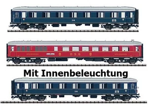 Trix 23420 D-Train Car Set Merkur With Interior Lighting New OVP 1:87 - Picture 1 of 3