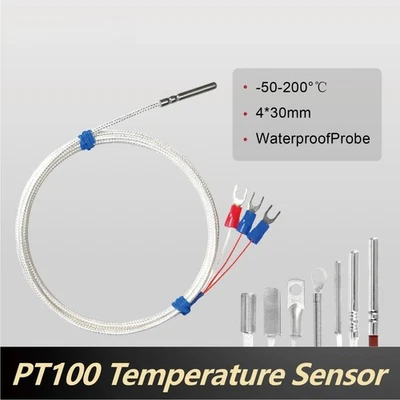 Temperature Sensor Probe Waterprof Stainless Steel -50~200℃ Industrial PT100 RTD - Image 1 of 4