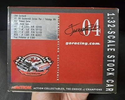Dale Earnhardt 76th Win/Talladega Win RCR Museum Series 2000 NASCAR 1:32 Diecast - Image 1 of 4