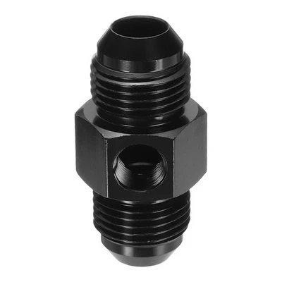 AN8-AN8 Male Fuel Fitting, Fit 1/2" Hole 1.89" Length Aluminum Straight, Black - Imagem 1 de 4