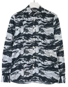 J.Lindeberg Slim Fit Shirt Men M Long Sleeves Collar Button Placket Abstract - Picture 1 of 8