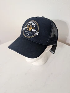 TRUE RELIGION Dress Blue Snap Back Adjustable Mesh Hat NEW Men One Size - Picture 1 of 14