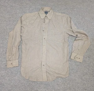 Arrow USA1851 brown check long sleeve shirt size s/p 14-14.5 - Picture 1 of 7