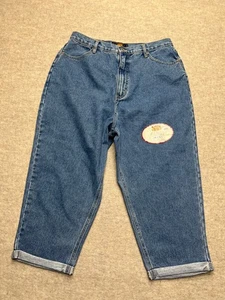 Pantalones de mezclilla capri vintage Route 66 lavado medio para mujer talla 17/18 nuevos con etiquetas - Imagen 1 de 10