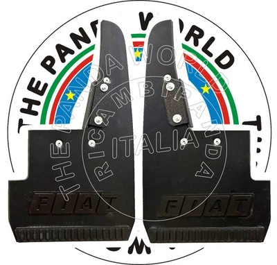 FIAT PANDA 4x4 PARASPRUZZI POSTERIORI LOGO FIAT NERO RICAMBIO COMPATIBILE - Image 1 of 4
