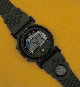 1994 Vintage Timex 'Hooks' Digital Watch - RARE! - Temp, High Tide, Light! - Picture 1 of 18