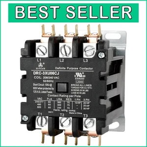 A2L Compliant 60 Amp Contactor - 3 Pole UL Recognized for HVAC Applications - Picture 1 of 10