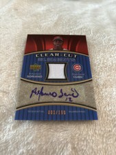 🔥📈 ALFONSO SORIANO On Card Auto #d 1/199 2007 UPPER DECK CLEAR CUT PATCH Cubs
