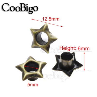 100X Agujero de ojales de metal 4,5 ~ 5 mm Leathercraft Hágalo usted mismo Libro de recortes Accesorios de costura Foto 1 de 4