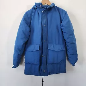Vintage EMS Eastern Mountain Sportswear Blue Goose Down Puffy Jacket Small - Picture 1 of 9