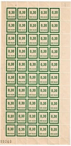 Timbre fictif N° 31 en fragment de feuille de 50 timbres Neuf ** MNH - Picture 1 of 1