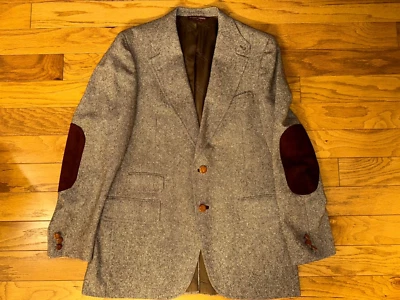 Blazer DE COLECCIÓN HARDY AMIES Lana Tweed Abrigo Deportivo Coderas Hecho a Medida 40-42? Foto 1 de 4