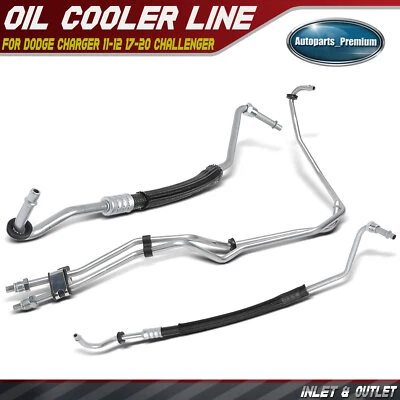 Conjunto de manguera de enfriador de aceite de transmisión automática de entrada y salida para Dodge Charger Challenger Foto 1 de 4