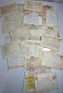 30+ biglietti ricette da dessert vintage scritti a mano / dattiloscritti ritagliati - Foto 1 di 7