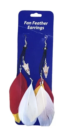 Littlearth NCAA  Feather Dangle Earrings Arizona Sun Devils Cover