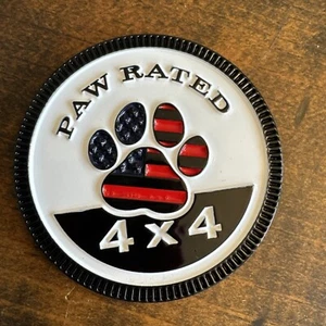 Insignia de guardabarros de metal con clasificación de pata de perro para emblema Jeep Wrangler YJ JL EE. UU. - Imagen 1 de 5