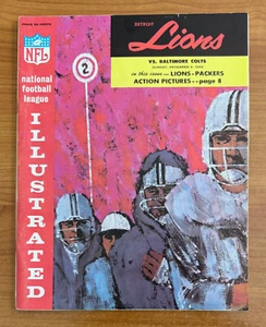 vintage 1962 NFL BALTIMORE COLTS @ DETROIT LIONS FOOTBALL PROGRAM - December 2 - Picture 1 of 3