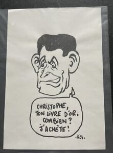Dessin Original De Riss Format A4 - Charlie Hebdo - Sarkozy - No Cabu Charb