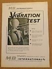 1961 Aircraft Advert MB INTERNATIONAL VIBRATION TEST EQUIPMENT ECHO SATELLITE 