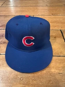 1990er CHICAGO IOWA CUBS GAME USED WORN HAT NEW ERA PRO MODEL TAILLIERT 7 1/4 - Bild 1 von 7