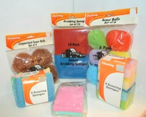 GROSSES LOS REINIGUNGSSCHWÄMME SCHEUERPADS VERKUPFERT SCHEUERKUGELN Haushalt reinigen - Bild 1 von 7