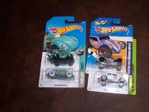 HOT WHEELS - LOT OF 4 - VOLKSWAGEN BEETLE LOT - GREAT VARIATIONS - NEW - Picture 1 of 7