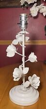 Simply Shabby Chic Tole Metal Roses Table Lamp in White Rachel Ashwell