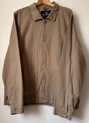 Threadbare Men’s Zip Up Jacket Beige 100% Cotton UK 4XL - Image 1 of 4
