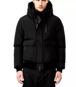 Piumino MACKAGE Nathan Bomber Cappotto Uomo Nuovissimo con Etichette_NERO - Foto 1 di 7